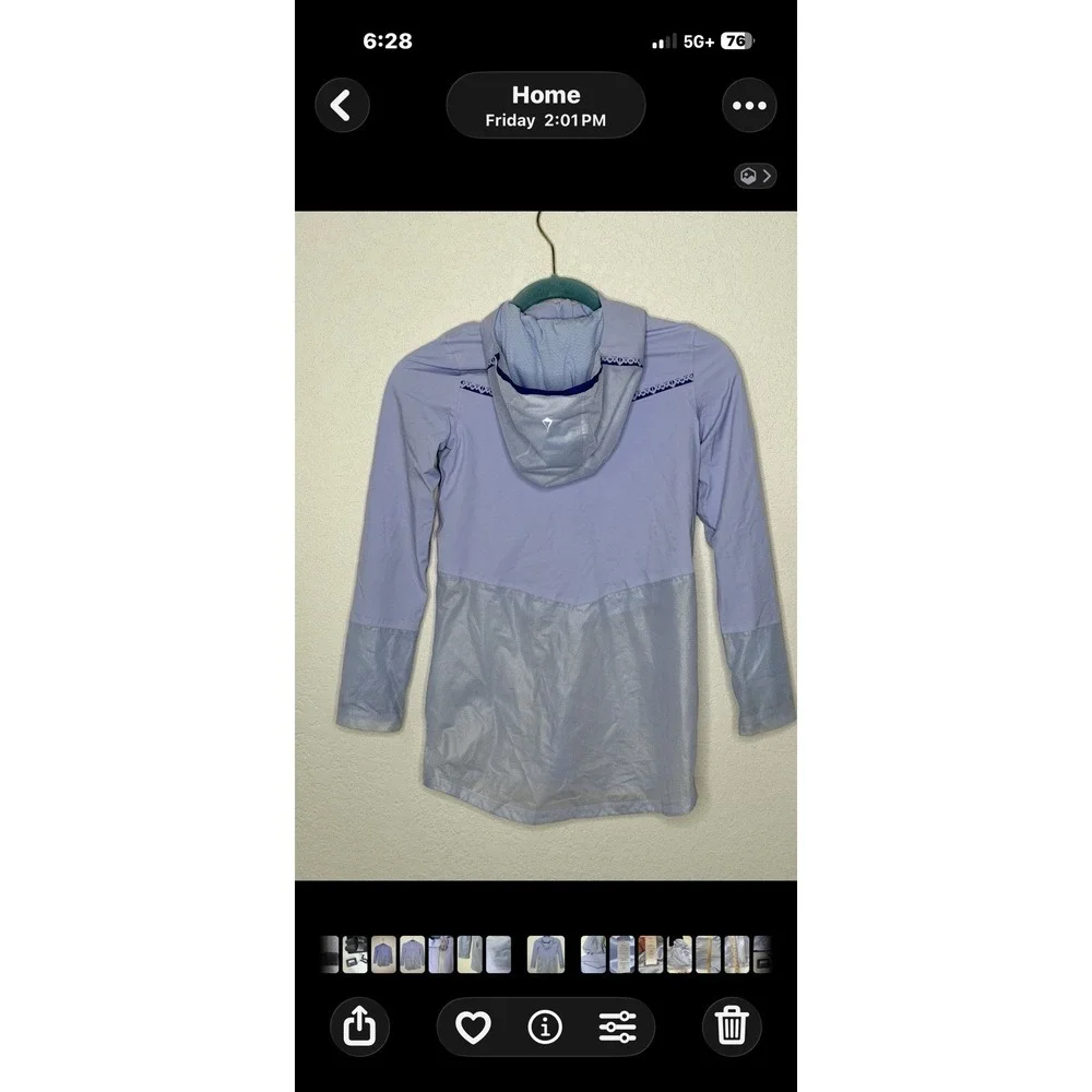 Ivivva by Lululemon Girls Size 7 Lavender Hooded Lightweight Windbreaker Jacket